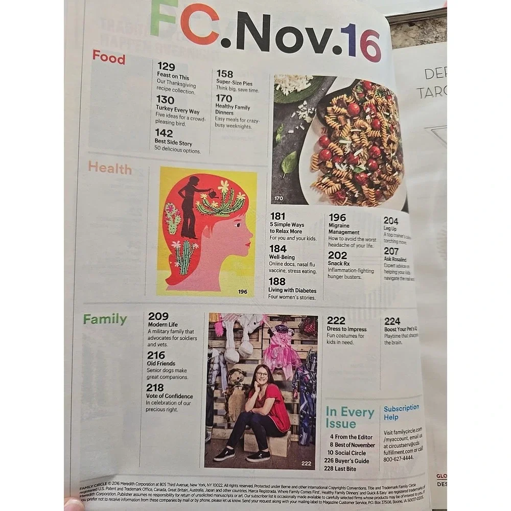 4 Family Circle‎ Magazines August- November 2016